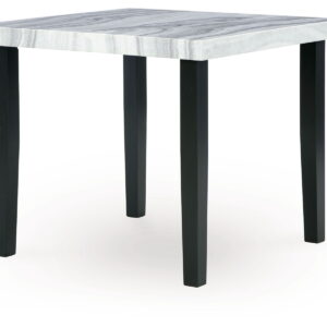 Mervannie - Square Dining Room Counter Table - Gray / Black