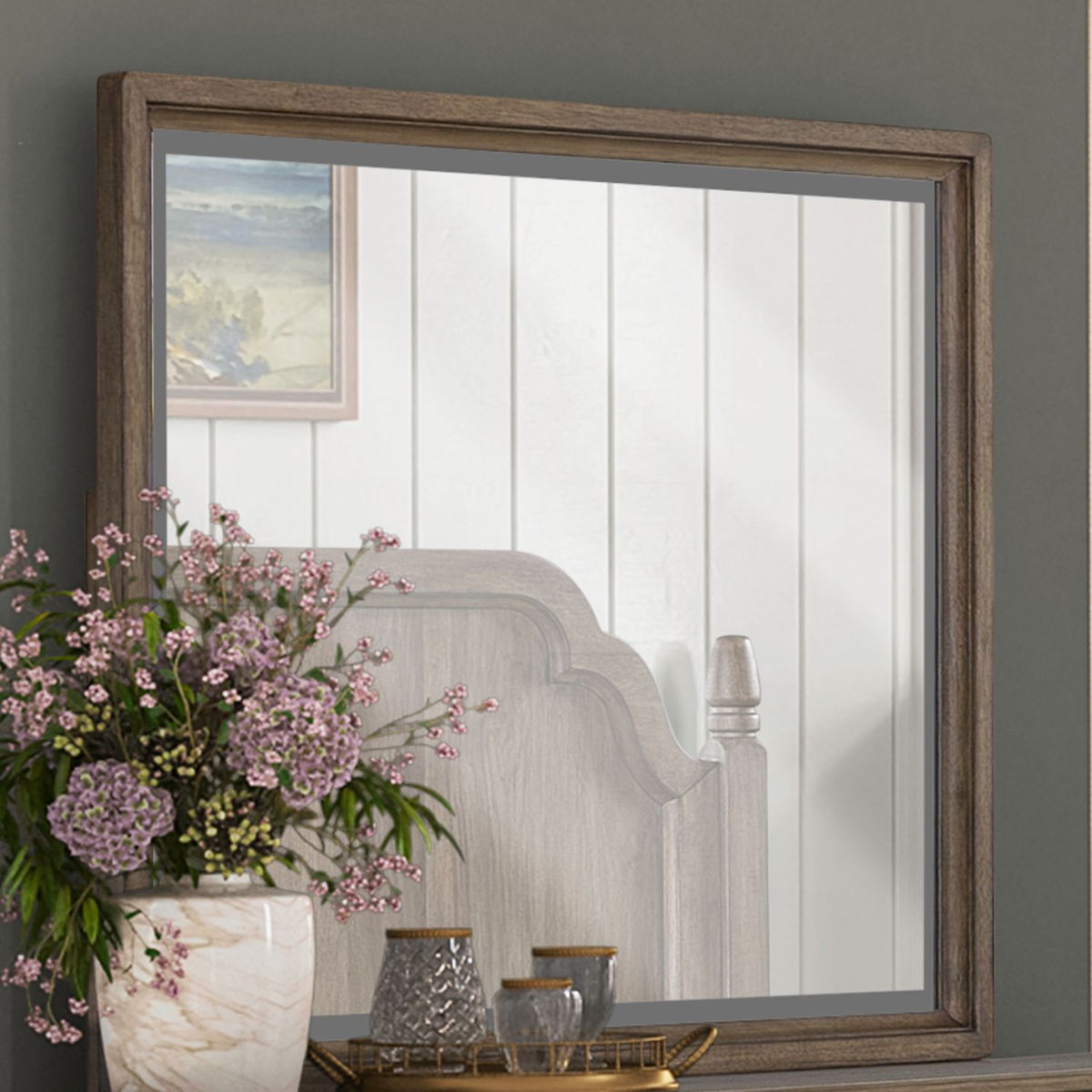 Hickory Grove - Landscape Mirror - Heirloom Brown