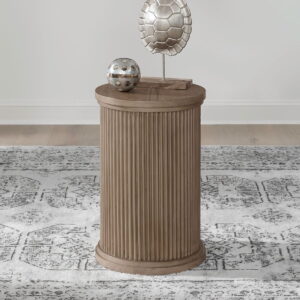 Haven Hills - Round Chairside Table - Camel Beige