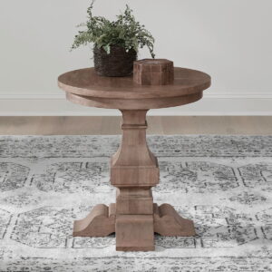 Haven Hills - Round End Table - Camel Beige
