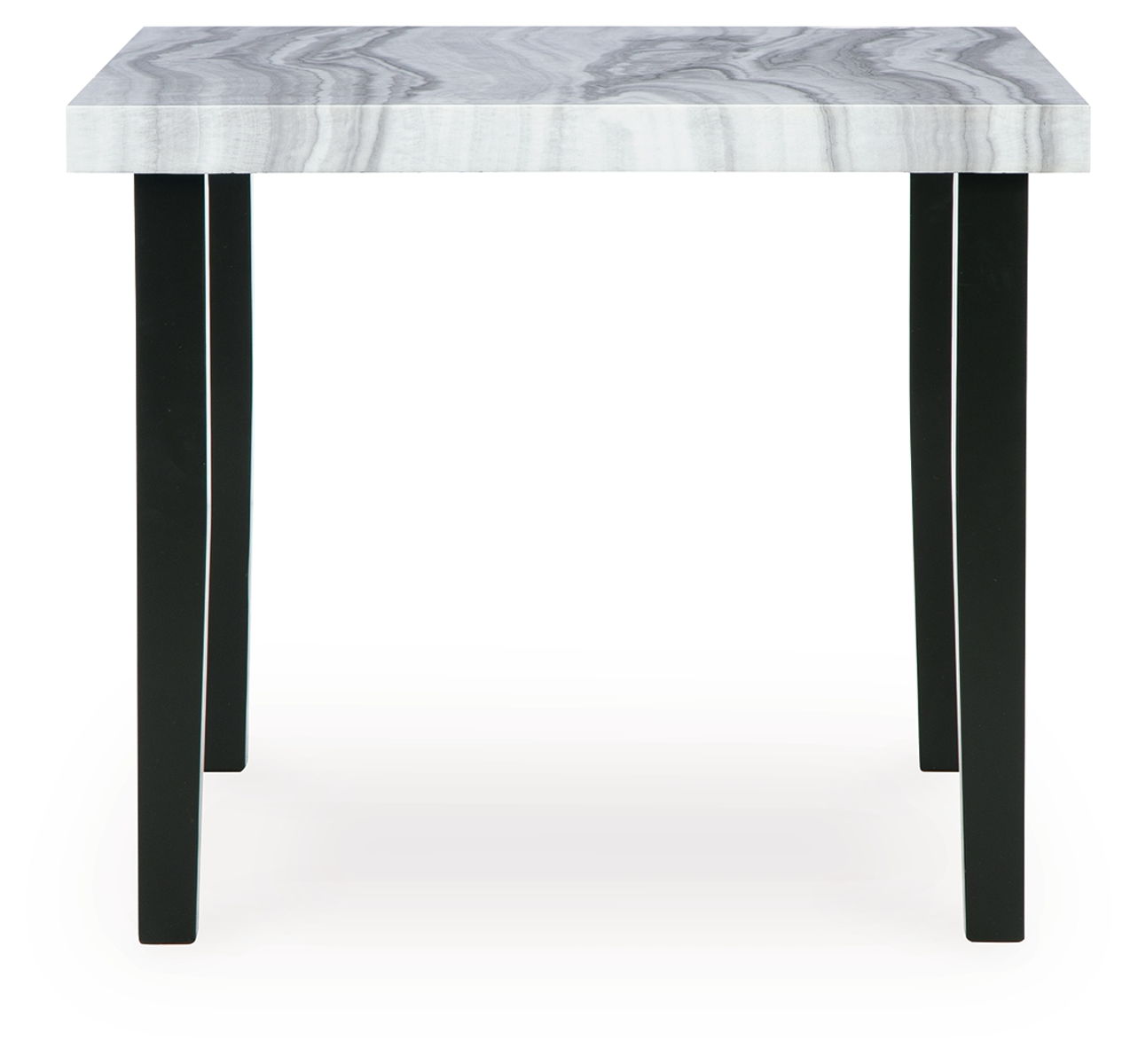 Mervannie - Square Dining Room Counter Table - Gray / Black - Image 3