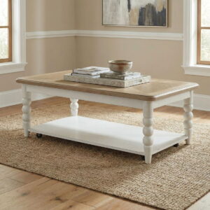 Turnberry Park - Rectangular Cocktail Table - Washed White