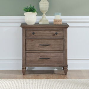 Hickory Grove - Nightstand With Charging Station - Heirloom Brown