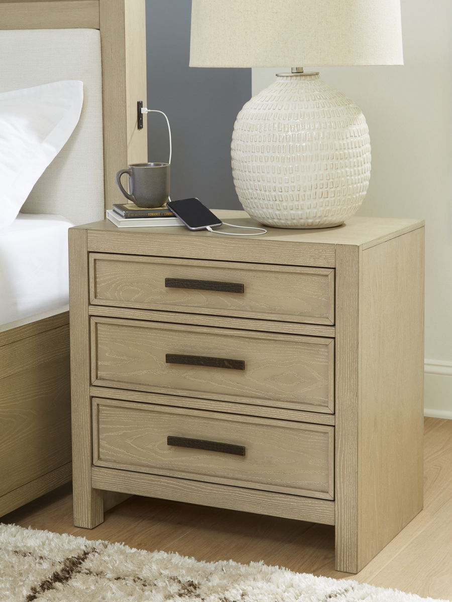 Calmoro - Three Drawer Night Stand - Gray - Image 5
